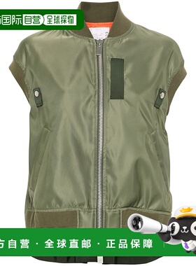 1h可退 香港直邮Sacai 女士 尼龙斜纹背心 SCW203 green绿色 舒适
