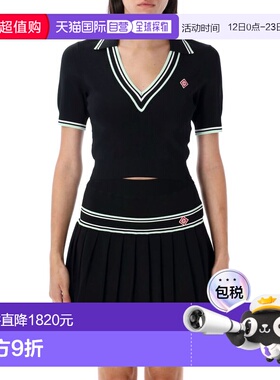 1h可退 香港直邮Casablanca 女士 黑色粘胶纤维上衣 WPF25KW10180