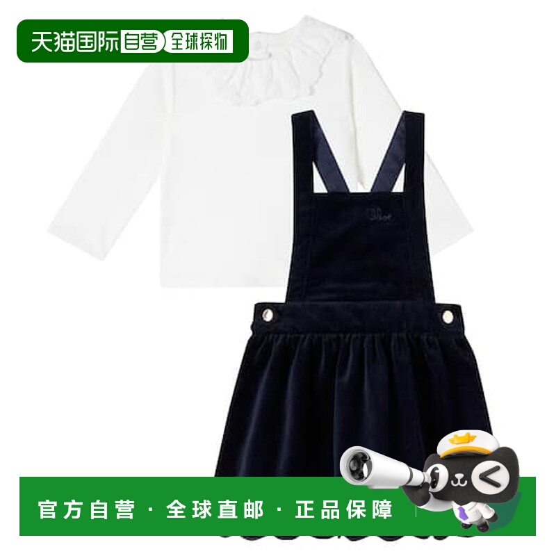 1h可退 香港直邮Chloe 蔻依 婴儿 set of T-shirt 棉质连衣裙童装