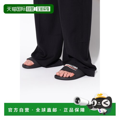 香港直邮BALENCIAGA 男士凉鞋 776818W1S801096 CO 黑色 Pool Sli