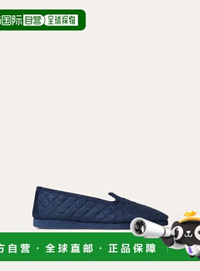 自营欧洲直邮Loro Piana 男士蓝色羊绒休闲鞋