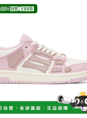 香港直邮AMIRI 女士 白色 & 粉色 Skel-Top Low 运动鞋 AWFOSR103