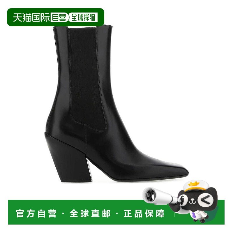 【99新未使用】香港直邮Prada 方头皮质切尔西靴 1U986M055F075