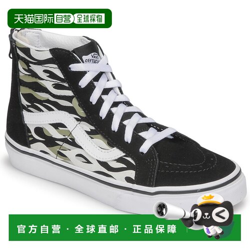 欧洲直邮Vans 男孩鞋 高帮板鞋 黑色 冬天 UY SK8-HI ZIP