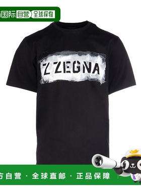 【99新未使用】香港直邮Z Zegna 黑色logoT恤 VS372630A杰尼亚