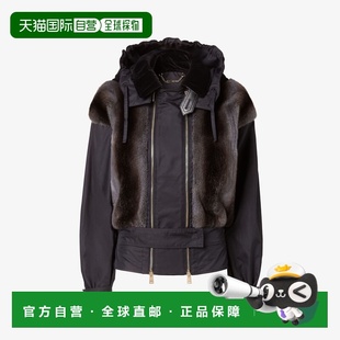 1h可退 欧洲直邮FENDI（芬迪）黑色水貂华达呢夹克