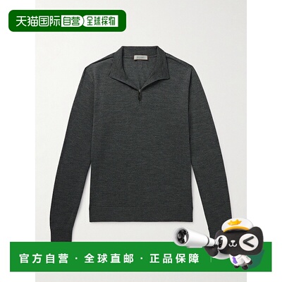 1h可退 Canali 康钠丽 男士 羊毛半拉链毛衣 MK02353C115