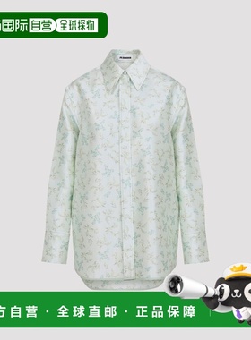 1h可退 香港直邮Jil Sander 吉尔 桑达 女士 绿色聚酯衬衫 J03DL0