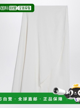 1h可退 香港直邮alaia 女士 白色不对称宽腿半身裙 AA9P02526T571