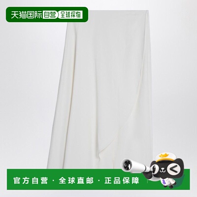 1h可退 香港直邮alaia 女士 白色不对称宽腿半身裙 AA9P02526T571