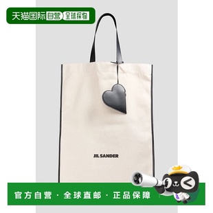Sander 皮革饰边帆布手提包 吉尔 女士 J10WC00 桑达 香港直邮Jil