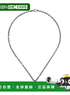 自营欧洲直邮GUCCI/古驰 经典款 925银复古纹路双G吊坠项链配饰