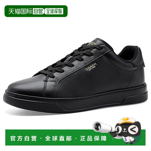 美国直邮Coach 蔻驰 男士 Line 高筒运动鞋 black黑色 舒适时尚