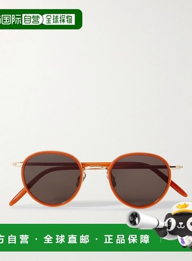 香港直邮Mr P. 男士 + Cubitts Gifford 圆框醋纤镀金太阳眼镜 MP