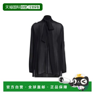 香港直邮Alaia 女士 乔其纱围巾衬衫 AA9C0962T666A长袖