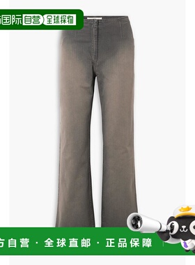 1h可退 香港直邮Our Legacy 女士 骑士低腰阔腿人字纹牛仔裤 W424