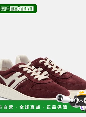 香港直邮Hogan 女士 H630 绒面革运动鞋 red红色 舒适时尚