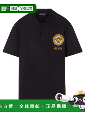 香港直邮Versace MEDUSA刺绣短袖POLO衫 10085031A06081范思哲