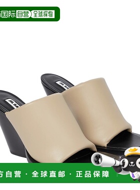 香港直邮Jil Sander 吉尔 桑达 女士 皮质凉鞋 000536舒适棕色