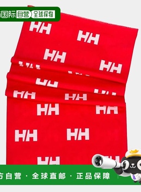 自营欧洲直邮Helly Hansen 男女通用红色涤纶HH围巾