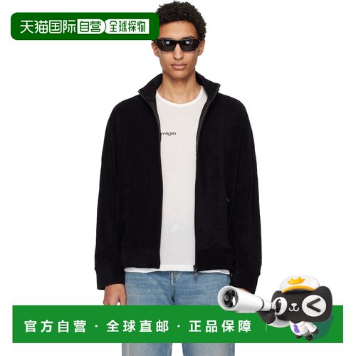 香港直邮Courreges 男士 黑色 Spongy Track 夹克 126JBL268JS027