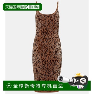 香港直邮Versace 女士 1h可退 范思哲 针织豹纹中长连 Medusa