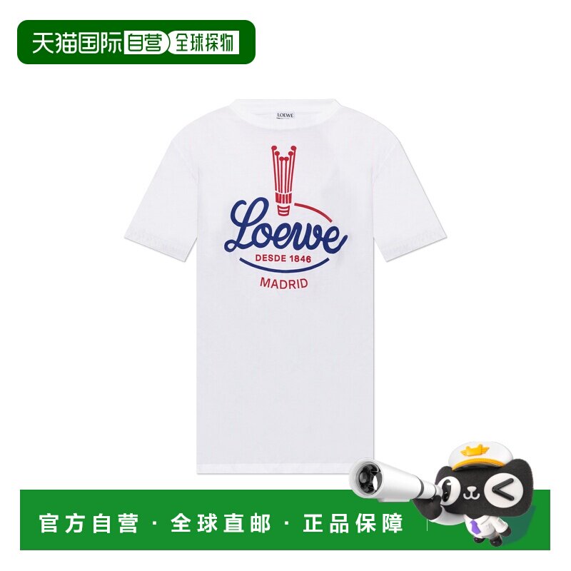 1h可退 香港直邮LOEWE 女士T恤 S540Y22X930WHITE SS2026 白色 T-
