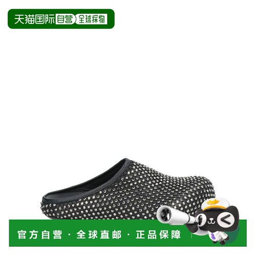 1h可退 香港直邮Marni 玛尼 女士 Mules 木屐 black黑色 舒适时尚