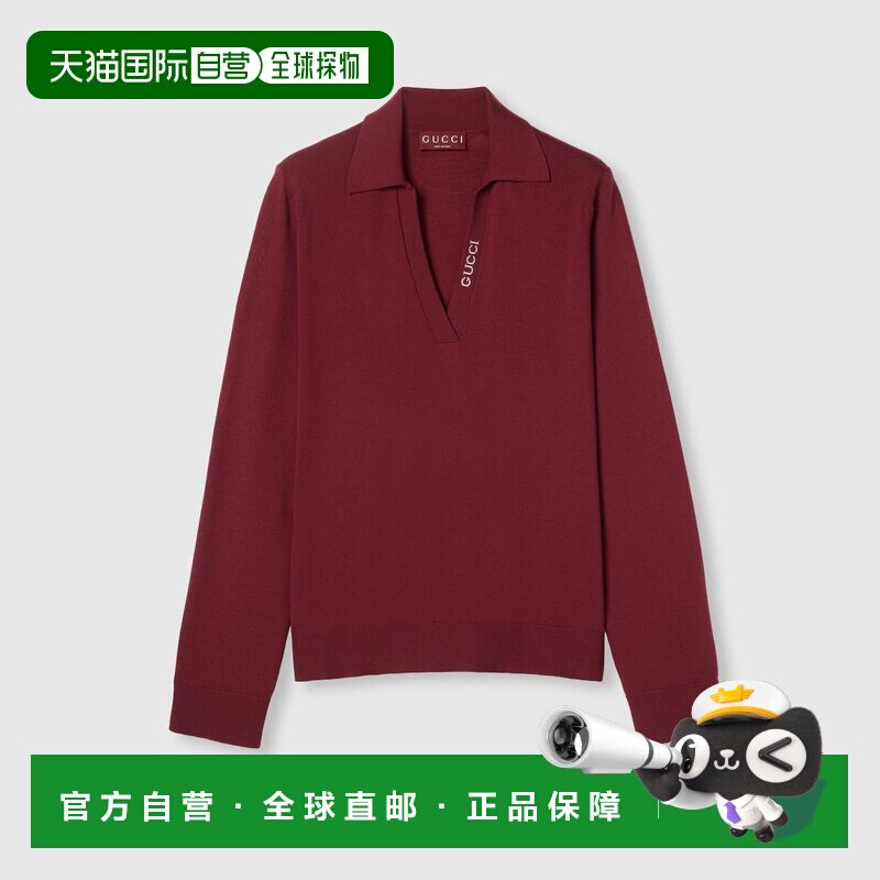 自营欧洲直邮Gucci/古驰 女士细羊毛polo衫