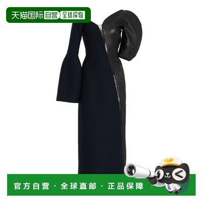 香港直邮Gabriela Hearst 女士 Merlin 不对称皮革羊毛-真丝拼块