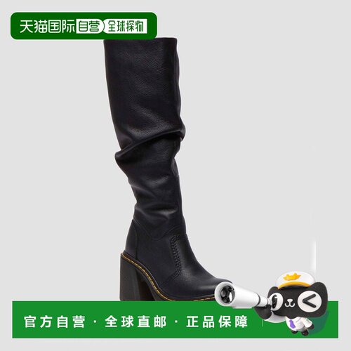 自营欧洲直邮DrMartens马丁大夫 Kasey女士黑色Virginia皮革高筒