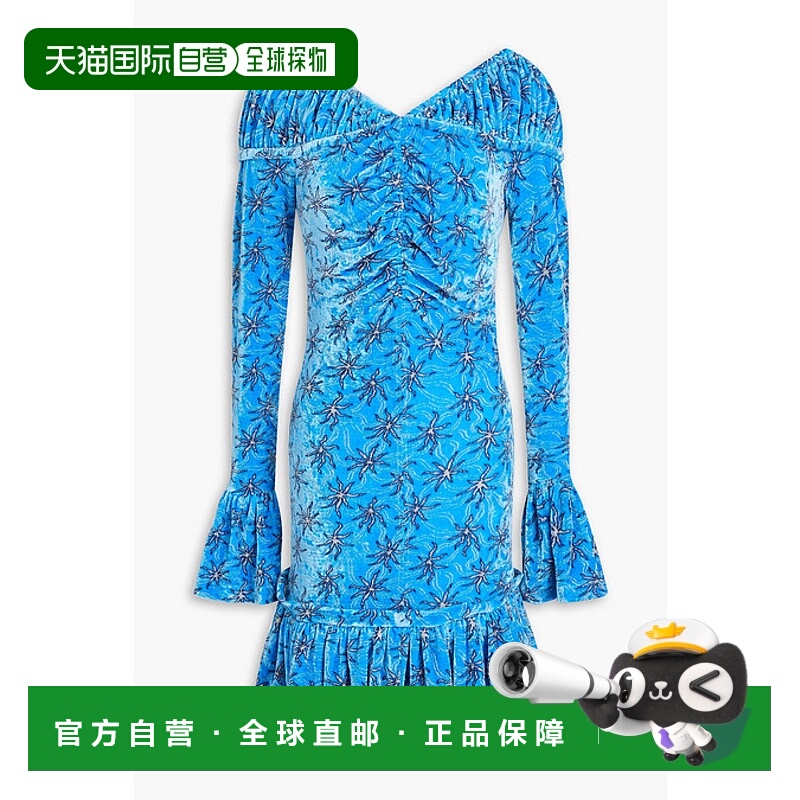 1h可退 香港直邮Rabanne 女士 喇叭形连衣裙 23SJRO512VI0329长袖