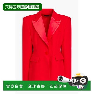 外套 香港直邮ALEX 天鹅绒饰边绉纱西装 女士 J091RED PERRY