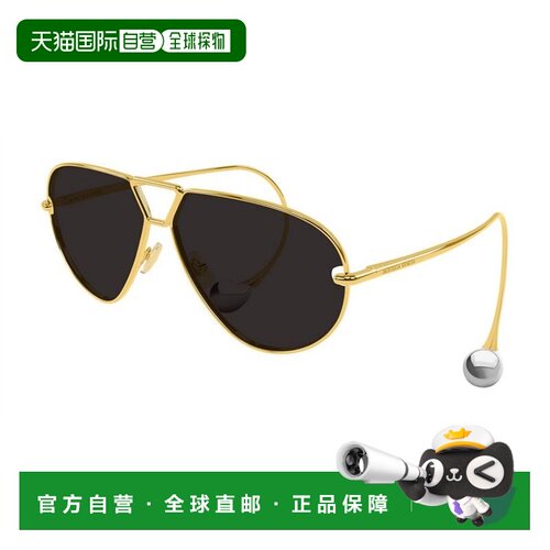 香港直邮Bottega Veneta 葆蝶家 女士 GOLD-GOLD-GREY 金属太阳眼