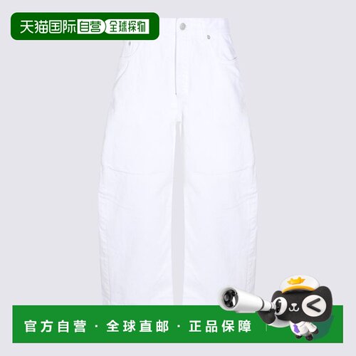 香港直邮alaia 女士 Rodeo 白色牛仔裤 AA9P1406D027D
