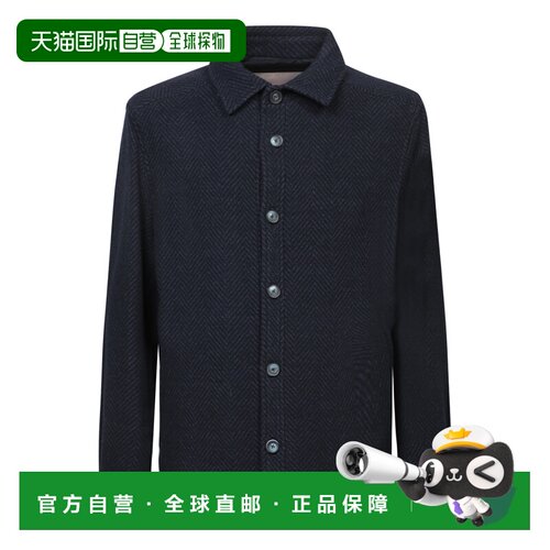 1h可退 香港直邮HERNO 男士衬衫 GI00060UR33378R9200 AW2024 蓝