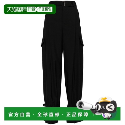 1h可退 香港直邮Sacai 女士 腰带环休闲裤 2407345 black黑色 舒