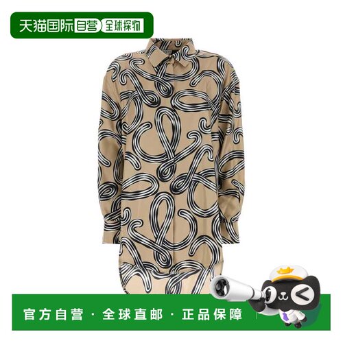 香港直邮LOEWE 女士衬衫 S616Y05X74BEIGEBLACK S【付后1h可退】