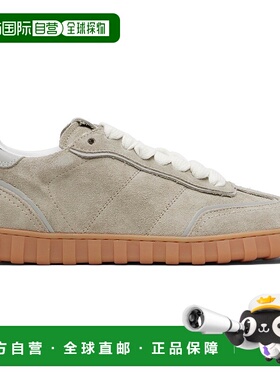 1h可退 香港直邮Ami Paris 女士 灰色 Leather Low Top Step 运动