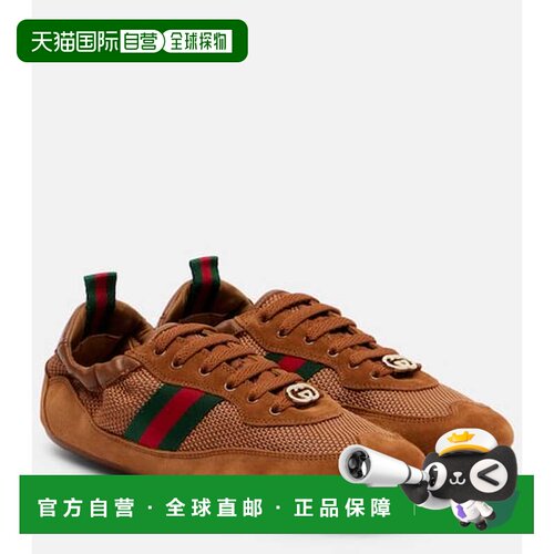 1h可退 香港直邮Gucci 古驰 女士 Shift 山羊皮边运动鞋