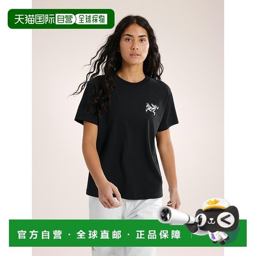 欧洲直邮Arc'teryx 始祖鸟KRAGG棉质鸟标拼贴短袖圆领衫 女装