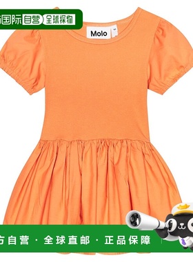 香港直邮Molo 婴儿 Caitlin 棉质连衣裙童装 orange橙色 舒适时尚