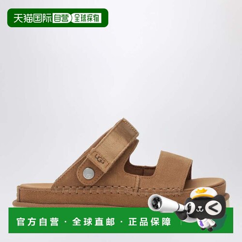 香港直邮Ugg 女士 Goldenstar Glide 绒面革栗色凉鞋 1167399SUEC