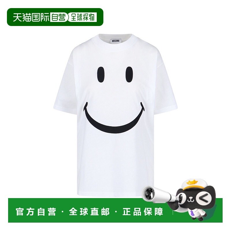 1h可退 香港直邮Moschino 莫斯奇诺 女士 and Polos T恤白色T恤 2