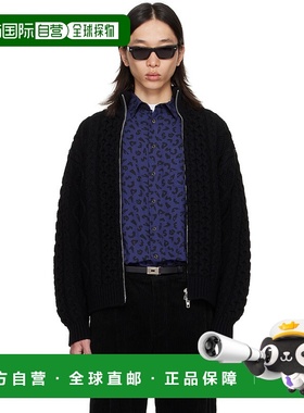 香港直邮Tom Ford 汤姆 福特 男士 黑色 Cable Knit Zip Up 毛衣