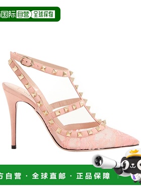 香港直邮Valentino rockstud 蕾丝高跟凉鞋 WS0393IQT