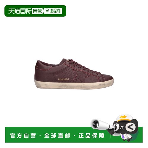 1h可退 香港直邮GOLDEN GOOSE 男士 Super-Star 磨边全粒面皮质运