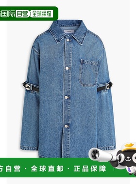 1h可退 香港直邮Coperni 女士 皮革边牛仔衬衫式夹克 COPCH36202W