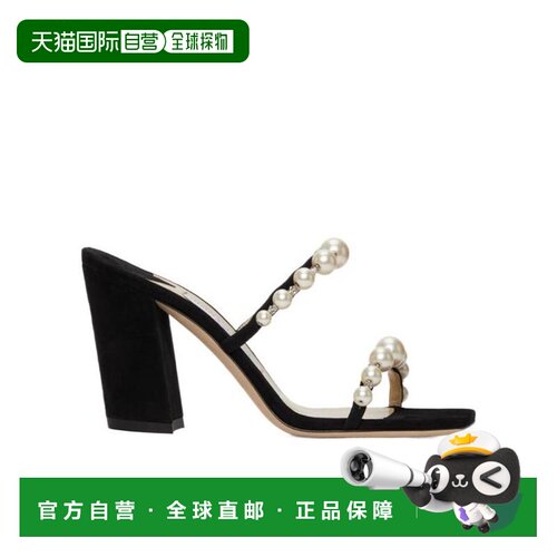 香港直邮Jimmy Choo 珍珠高跟凉鞋 AMARA85SZRBlackWhite