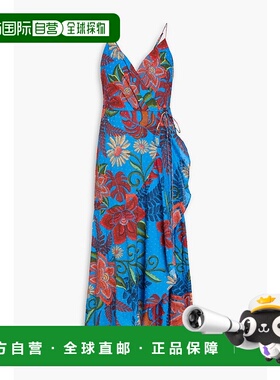 香港直邮FARM RIO 女士 裹式印花瑞士圆点棉质长款连衣裙 315953F